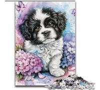 Rompecabezas para Adolescentes de Perro Lavanda, Juego desafiante, Juguetes, decoración de Pared, cumpleaños y Navidad (tamaño 26x38cm)