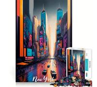 Rompecabezas para Adolescentes de Times Square de Nueva York, 1000 Piezas, Juguete de lógica Mental, Alivio de la ansiedad, Corte Firme, Regalo de cumpleaños (38x26cm)