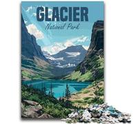Rompecabezas para Adolescentes del Parque Nacional Glaciar de 1000 Piezas, Ideal para aliviar el estrés, desafío difícil, Juguetes de decoración del hogar (50x75cm)