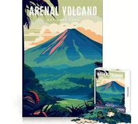 Rompecabezas para Adolescentes del Parque Nacional Volcán Arenal, 1000 Piezas, para desarrollar la Capacidad de razonamiento, Entretenimiento Casual, Bordes limpios, (50x75cm)