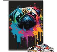 Rompecabezas para Adolescentes, diseño de Pug, Colorido, Apto para Mayores de 14 años, Juego Educativo, desafío, Juguete, Regalo de cumpleaños, 70x100cm