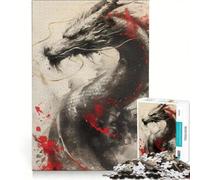 Rompecabezas para Adolescentes: Dragón del Caos de 1000 Piezas, Juegos relajantes, desafío difícil, colección de Artistas, Bellas Artes 50x75cm