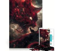 Rompecabezas para Adolescentes El Dios Rojo de los Gatos de 1000 Piezas Actividad para estimular la Memoria, Ideal para armar en casa, 38x52cm