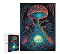 Rompecabezas para adolescentes Enchanted Mushroom Forest Teenager-Puzzles Antiestrés Juguetes para Vacaciones en casa Pasatiempo Desafío Educativo 500 PCS