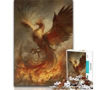 Rompecabezas para Adolescentes Fénix de Fuego 1000 Piezas para Adultos Juguetes educativos Juegos Familiares para fomentar el Amor en Pareja (50x75cm)