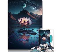 Rompecabezas para Adolescentes Galaxy Art Lotus 1000 Piezas diseño Vibrante y único una Experiencia Relajante y desafiante (26x38cm)