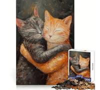 Rompecabezas para Adolescentes Gatos Enamorados de 1000 Piezas Recall Power Serene Escape,Bordes precisos,Regalo de cumpleaños (50x75cm)