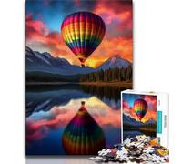 Rompecabezas para Adolescentes Globo aerostático Juguete Educativo Intelectual descompresor decoración 38x26cm