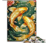 Rompecabezas para Adolescentes Golden Koi, para Mayores de 14 años Ideal para Parejas, Actividades en casa, Regalo de cumpleaños o de Viaje 26x38cm