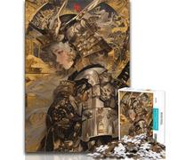 Rompecabezas para Adolescentes guerrera Ninja Japonesa 1000 Piezas Ideal para aliviar el estrés para Pasar el rato en casa con Papá Noel 26x38cm