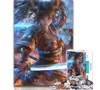 Rompecabezas para Adolescentes: guerrera Ninja Japonesa Rompecabezas para Adolescentes 1000 Piezas Juguetes, Juegos educativos, Lista de Deseos para aliviar el estrés con Papá Noel 50x75cm