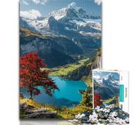 Rompecabezas para Adolescentes: Hermosas montañas y Lagos Rompecabezas para Adultos de 1000 Piezas difícil de Montar con Piezas aleatorias y Totalmente encajables para niños de 14 años o más