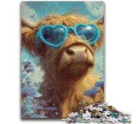 Rompecabezas para Adolescentes Highland Cow Baby, 1000 Piezas, Ideal para el Aprendizaje y el Regalo Familiar (50x75cm)