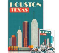 Rompecabezas para Adolescentes Houston Texas 1000 Piezas Rompecabezas para Adultos y Adolescentes, Juguetes educativos, decoración única para el hogar y Regalos 26x38cm