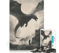 Rompecabezas para Adolescentes Invocación del Dragón de Las Sombras de 1000 Piezas Juguete Que estimula la lógica y Divierte a Toda la Familia 38x52cm