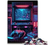 Rompecabezas para Adolescentes, Juego de neón, desafío de Inteligencia Cerebral, Juguetes adictivos, Regalo de cumpleaños, Regalos, Arte de Pared, 38x26cm