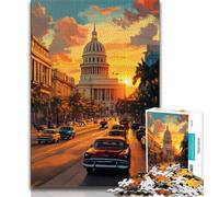 Rompecabezas para Adolescentes: La Habana Cuba Atardecer 1000 Piezas Amigos y Familiares a Partir de 14 años 75x50cm