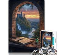 Rompecabezas para Adolescentes Libros de The Window Rompecabezas para Adultos 1000 Piezas Juguetes Juegos educativos Lista de Deseos para aliviar el estrés con Papá Noel 50x75cm