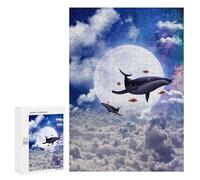 Rompecabezas para adolescentes Magical Whales in The Sky Puzzle para adultos Juegos en familia Una obra de arte interacción entre padres e hijos 300 PCS