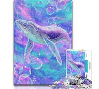 Rompecabezas para Adolescentes Majestuosa Ballena Espiritual 1000 Piezas para Adultos y Adolescentes fomenta el Amor en Pareja a Partir de 14 años (50x75cm)