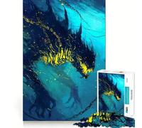 Rompecabezas para Adolescentes Monstruo Marino en Las Profundidades Azules de 1000 Piezas Rompecabezas Mental Informal y Relajante Regalo conmovedor (50x75cm)