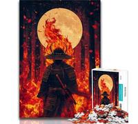 Rompecabezas para Adolescentes: Ninja bajo la Luna 1000 Piezas Juego Familiar para aliviar el estrés desafío difícil Gran Regalo y Juguete 38x26cm