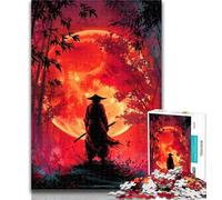Rompecabezas para Adolescentes Ninja Under The Blood Moon de 1000 Piezas, Juego Educativo para cumpleaños y Navidad 50x75cm