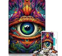 Rompecabezas para Adolescentes: Ojos psicodélicos 1000 Piezas para Entrenar tu Cerebro y Tus Manos Regalo de cumpleaños 26x38cm