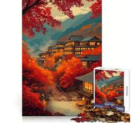 Rompecabezas para Adolescentes Otoño en Japón de 1000 piezasEstimula la Memoria y Proporciona un Descanso placenteroCierre seguroRegalo significativo (38x52cm)