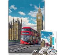 Rompecabezas para Adolescentes: paisajes urbanos de Londres y París Un Juego desafiante Ideal para Regalar a Toda la Familia 75x50cm