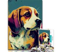 Rompecabezas para Adolescentes: Perro Beagle Pop Art 1000 Piezas Juguetes educativos decoración única para el hogar y Regalos (50x75cm)