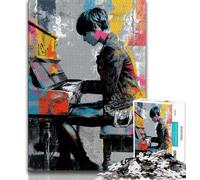 Rompecabezas para Adolescentes Pianista 1000 Piezas Juguetes educativos para familias fomenta el Amor en Pareja (50x75cm)