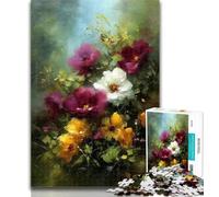 Rompecabezas para Adolescentes: Pintura al óleo de Flor de Amapola, 1000 Piezas, para Entrenar tu Cerebro y Tus Manos, Regalo de cumpleaños, 50x75cm