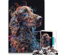 Rompecabezas para Adolescentes, póster de 1000 Perros fractales, Regalo de cumpleaños Divertido y Divertido para Mayores de 14 años, 50x75cm