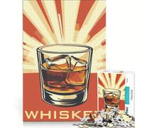 Rompecabezas para Adolescentes póster de 1000 Vasos de Whisky Juegos relajantes decoración para el hogar Ideal para Decorar el Escritorio 50x75cm