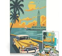 Rompecabezas para Adolescentes, póster de Viaje a Cuba de 1000 Piezas, Juego Educativo, dificultad Alta, colección de Artistas, Bellas Artes 38x52cm