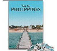 Rompecabezas para Adolescentes Que visitan Filipinas, Rompecabezas para Decorar Paredes, cumpleaños y Navidad para Mayores de 14 años, 75x100cm