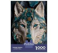 Rompecabezas para Adolescentes Rompecabezas De 1000 Piezas Abstract Wolf Kintsugi Art Juegos Relajantes Desafío Difícil Actividades Divertidas En Casa 70x50cm/1000pcs