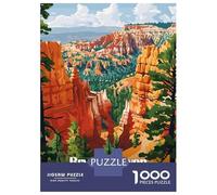 Rompecabezas para Adolescentes Rompecabezas De 1000 Piezas Bryce Canyon National Park Illustration Juegos Relajantes Desafío Difícil Actividades Divertidas En Casa 38x26cm/1000pcs
