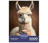 Rompecabezas para Adolescentes Rompecabezas De 1000 Piezas Coffee Llama Rompecabezas para Adultos Juego De Ingenio Análisis Y Lógica Juego Desafiante Regalos 70x50cm/1000pcs