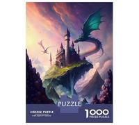 Rompecabezas para Adolescentes Rompecabezas De 1000 Piezas Flying Dragin in Palace Juegos Relajantes Desafío Difícil Actividades Divertidas En Casa 52x38cm/1000pcs