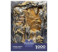 Rompecabezas para Adolescentes Rompecabezas De 1000 Piezas Golden Lotus Zen Garden Rompecabezas para Adultos Juego Práctico Corte De Precisión Reducción del Estrés Regalos 70x50cm/1000pcs