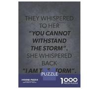 Rompecabezas para Adolescentes Rompecabezas De 1000 Piezas I Am The Storm Girl Power Rompecabezas para Adultos Juego Práctico Corte De Precisión Reducción del Estrés Regalos 38x26cm/1000pcs
