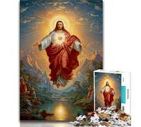 Rompecabezas para Adolescentes, Rompecabezas de 1000 Piezas, Jesús, para aliviar el estrés, para Pasar el rato en casa, interacción Entre Padres e Hijos, 38x26cm