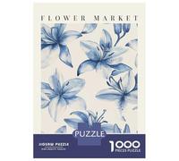 Rompecabezas para Adolescentes Rompecabezas De 1000 Piezas Lily San Francisco Flower Market Rompecabezas para Adultos Juego Práctico Corte De Precisión Reducción del Estrés Regalos 52x38cm/1000pcs