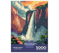 Rompecabezas para Adolescentes Rompecabezas De 1000 Piezas Majestic Waterfall Juegos Relajantes Desafío Difícil Actividades Divertidas En Casa 38x26cm/1000pcs