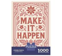 Rompecabezas para Adolescentes Rompecabezas De 1000 Piezas Make It Happen Floral Art Rompecabezas para Adultos Juego Práctico Corte De Precisión Reducción del Estrés Regalos 70x50cm/1000pcs