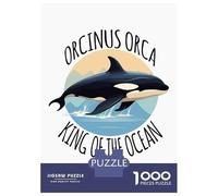 Rompecabezas para Adolescentes Rompecabezas De 1000 Piezas Orcinus Orca King of The Ocean Rompecabezas para Adultos Juego De Ingenio Una Obra De Arte Ayuda A Ejercitar El Cerebro 70x50cm/1000pcs