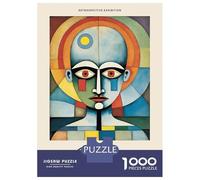 Rompecabezas para Adolescentes Rompecabezas De 1000 Piezas Paul Klee Spiritual Face Rompecabezas para Adultos Juego Práctico Corte De Precisión Reducción del Estrés Regalos 52x38cm/1000pcs