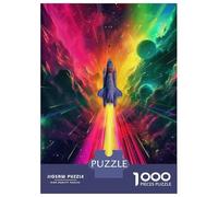 Rompecabezas para Adolescentes Rompecabezas De 1000 Piezas Rainbow Space Shuttle Juegos Relajantes Desafío Difícil Actividades Divertidas En Casa 38x26cm/1000pcs